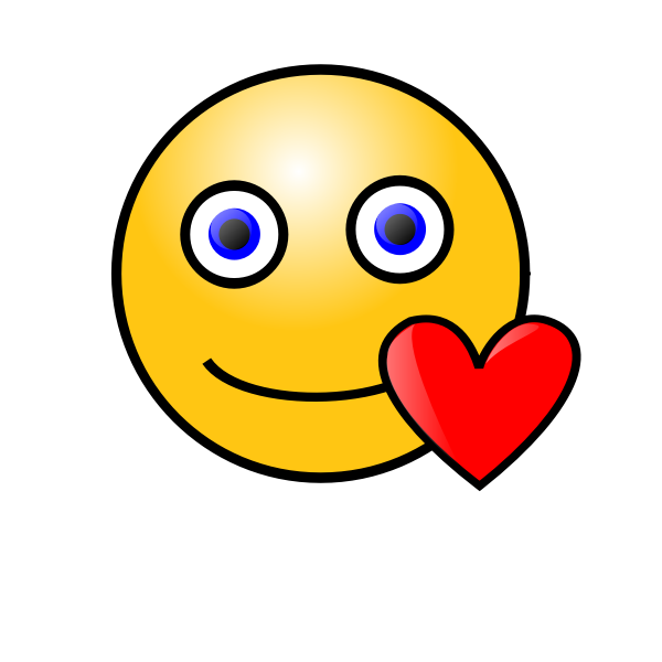 SVG Vector clip art of symbol of loving face