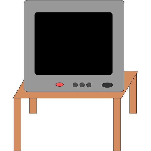 SVG Vector clip art of television receiver