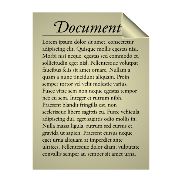 SVG Vector clip art of textual document sign