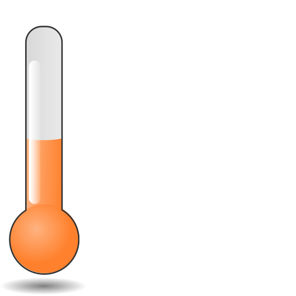 SVG Vector clip art of thermometer tube orange