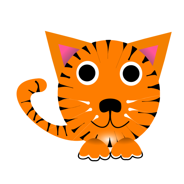 SVG Vector clip art of tiger