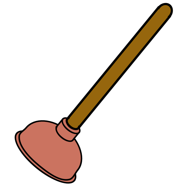SVG Vector clip art of toilet plunger