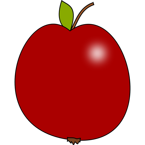 SVG Vector clip art of tomato colour apple