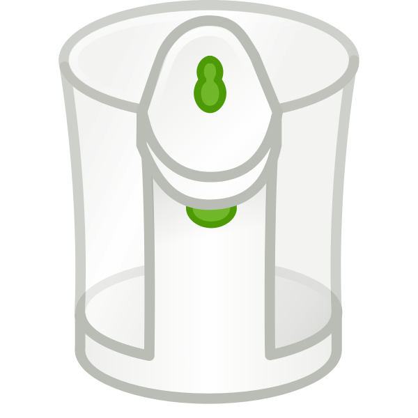 SVG Vector clip art of transparent kettle