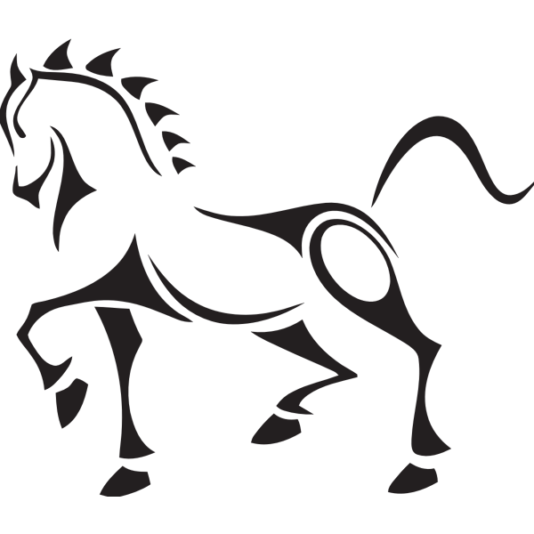 SVG Vector clip art of tribal horse