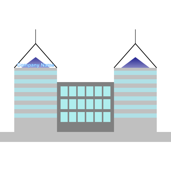 SVG Vector clip art of two-tower office building