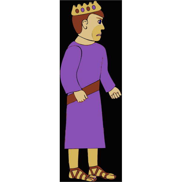 SVG Vector clip art of unhappy king