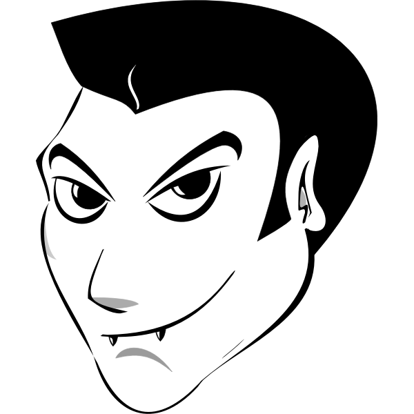 SVG Vector clip art of vampire darkgazer profile