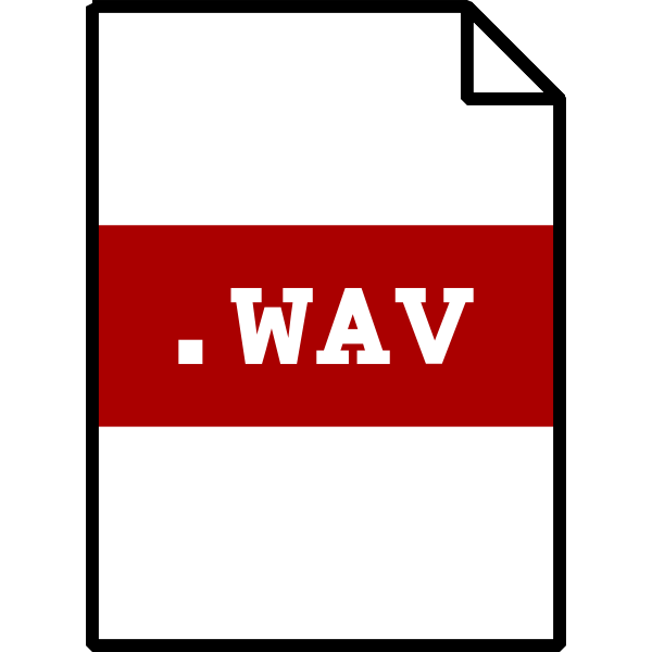 SVG Vector clip art of wav file type computer icon