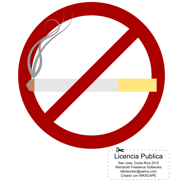 SVG Vector clip art of wavy smoke no smoking sign