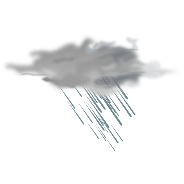 SVG Vector clip art of weather forecast color symbol for heavy showers