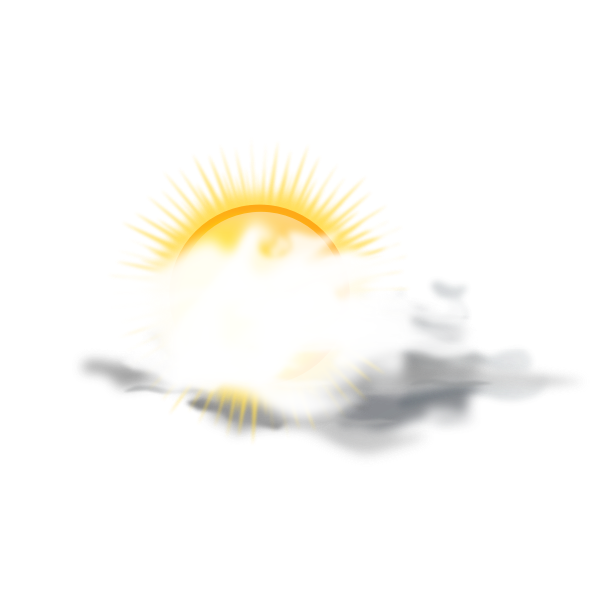 SVG Vector clip art of weather forecast color symbol for light cloud cove