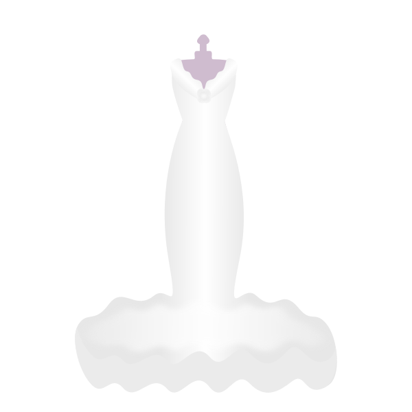 SVG Vector clip art of wedding dress on show