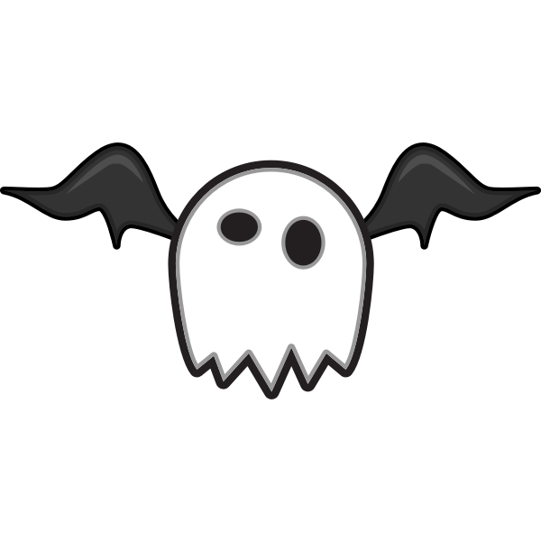 SVG Vector clip art of white cartoon creature