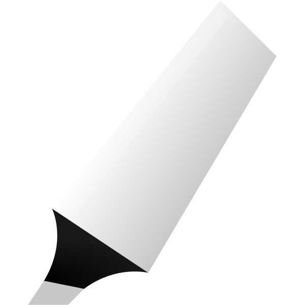 SVG Vector clip art of white highlighter