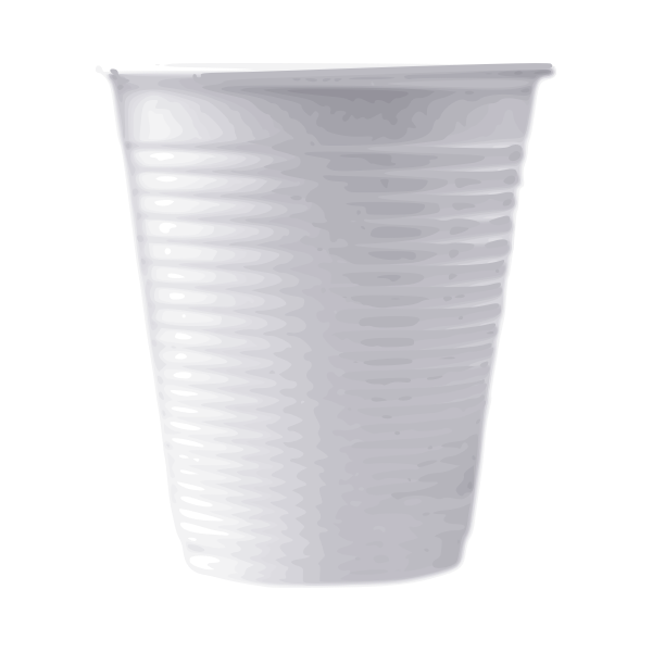 SVG Vector clip art of white plastic cup