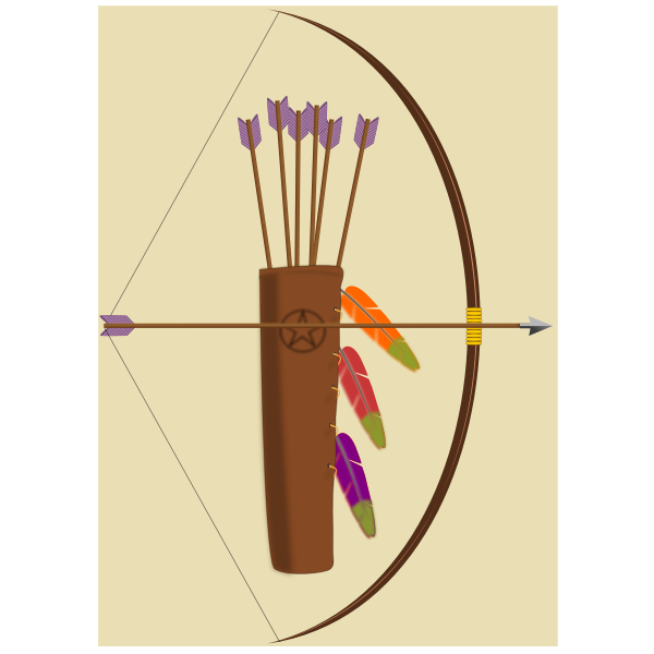 SVG Vector clip art of wooden bow set