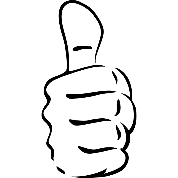 SVG Vector clip art of worker man039s thumbs-up