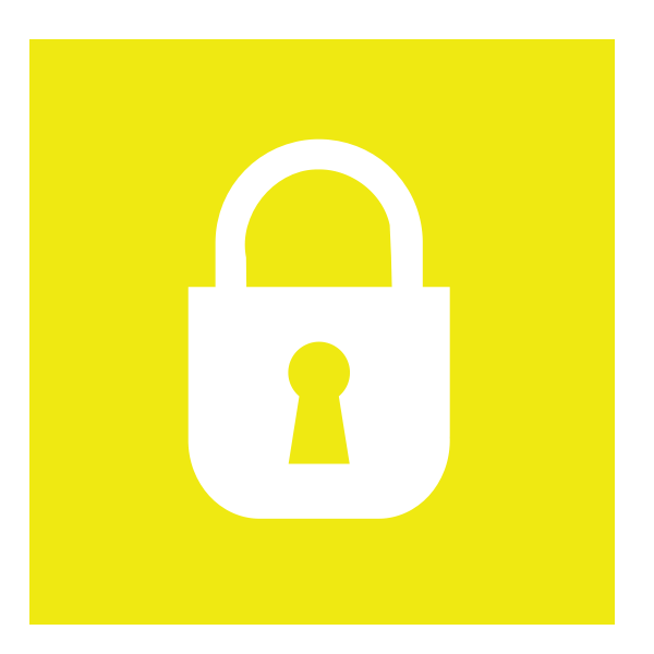 SVG Vector clip art of yellow security icon