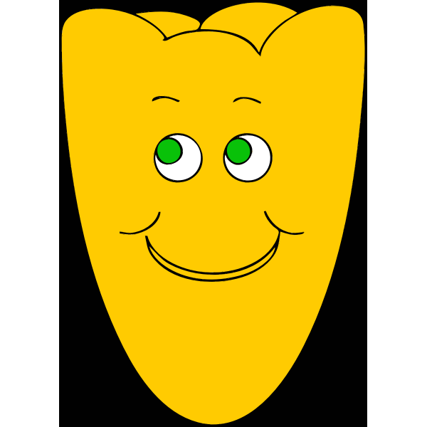 SVG Vector clip art of yellow smiley flower