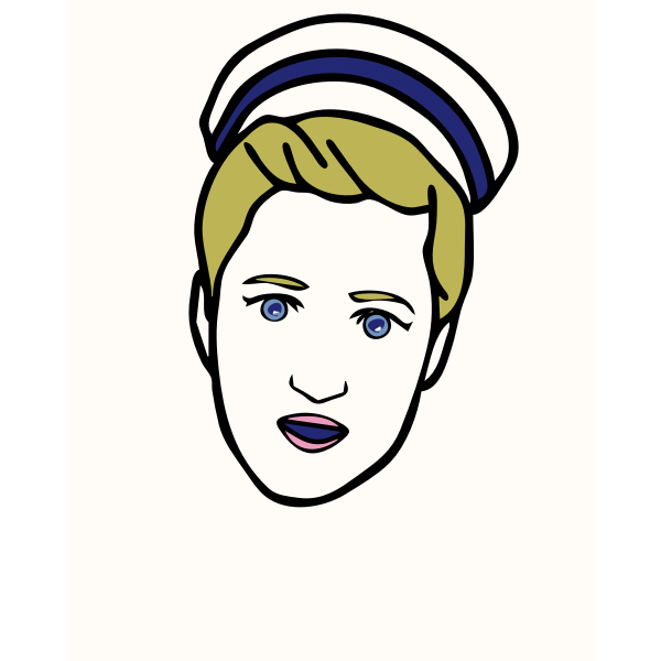 SVG Vector clip art of young sailor avatar
