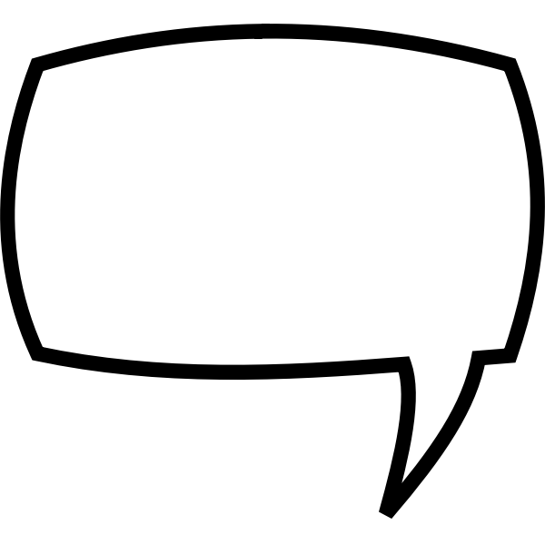 SVG Vector clip art rectangular comic speech bubble