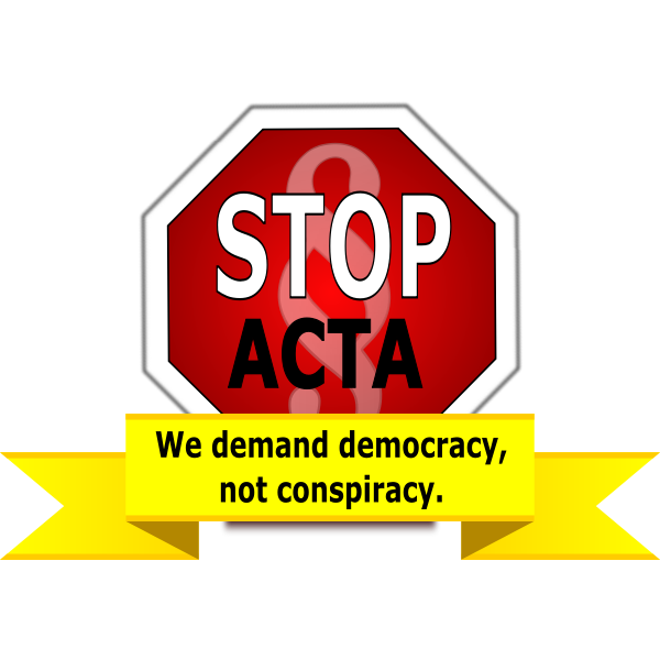 SVG Vector clip art Stop ACTA