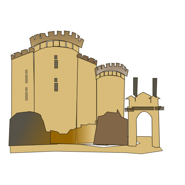 SVG Vector clip rat of Bastille castle