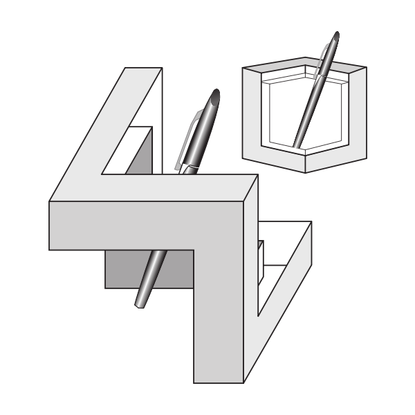 SVG Vector diagram of an Escher Staircase