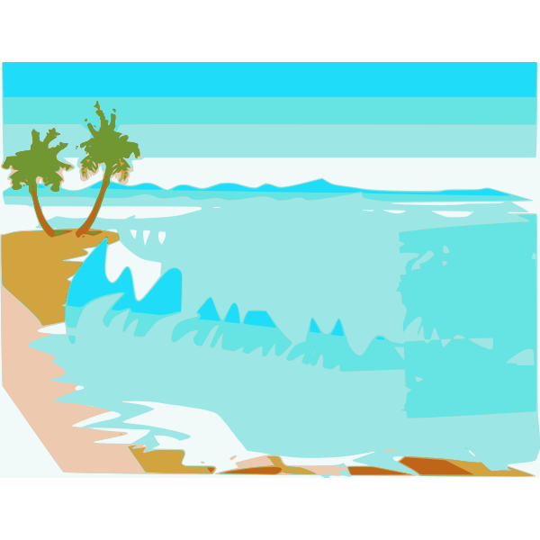 SVG Vector drawing beach landscape