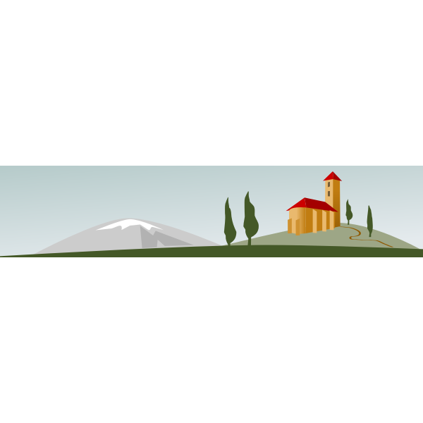 SVG Vector drawing mountain landscape