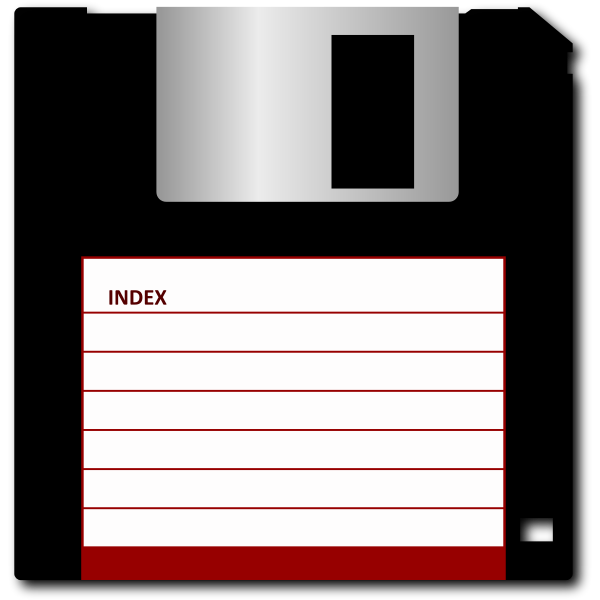 SVG Vector drawing of 35 inch floppy disk