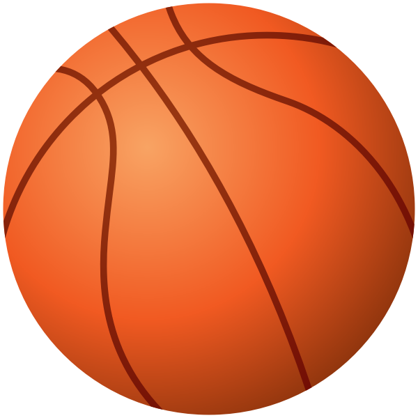 SVG Vector drawing of a basketball ball