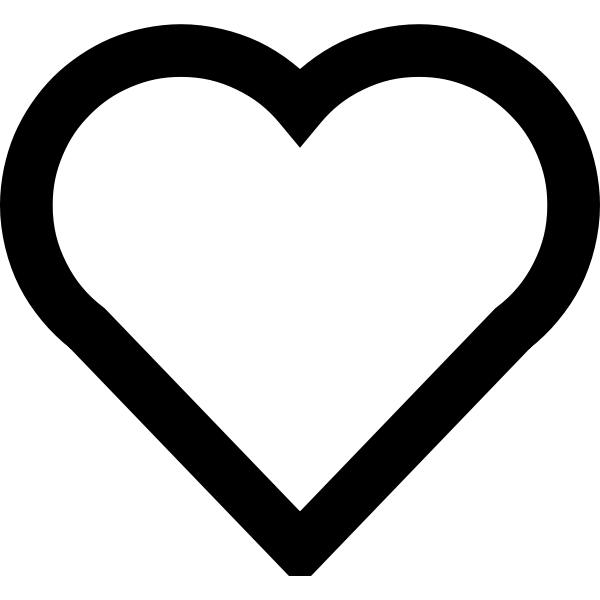 SVG Vector drawing of a black heart