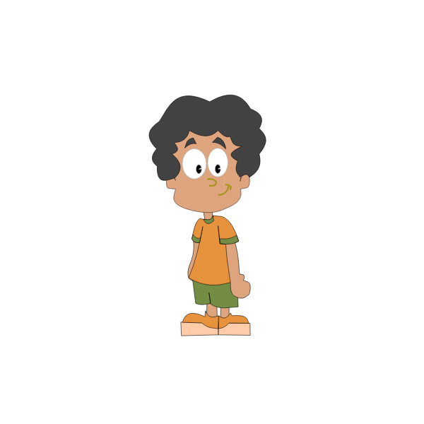 SVG Vector drawing of a boy