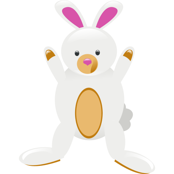 SVG Vector drawing of a bunny toy