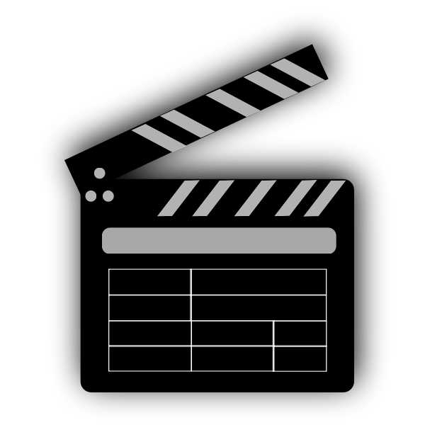 SVG Vector drawing of a clapperboard