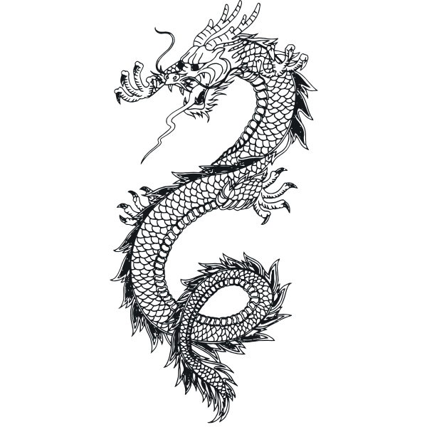 SVG Vector drawing of a dragon