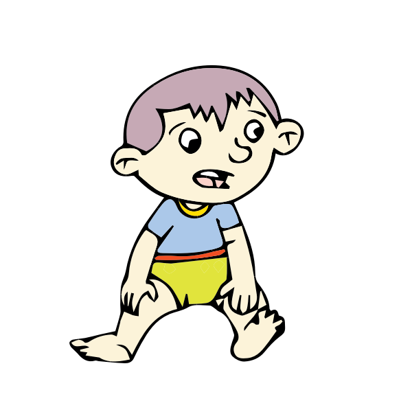 SVG Vector drawing of a kid
