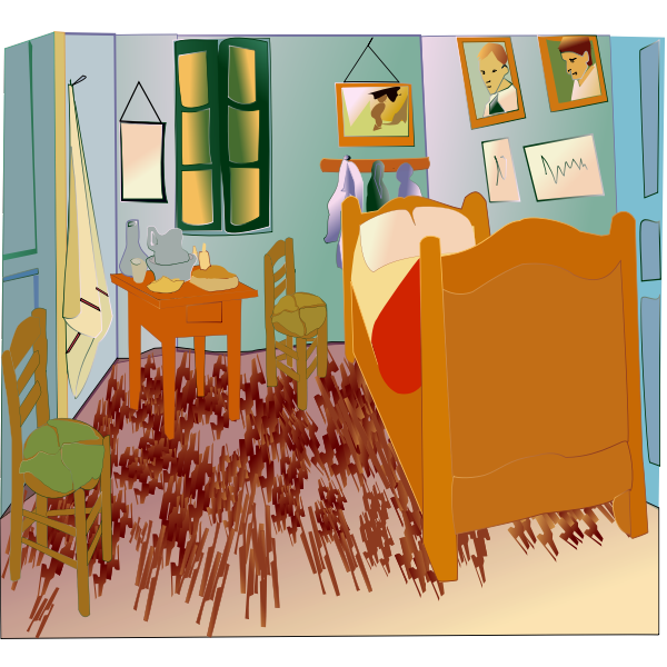 SVG Vector drawing of a Monet painting