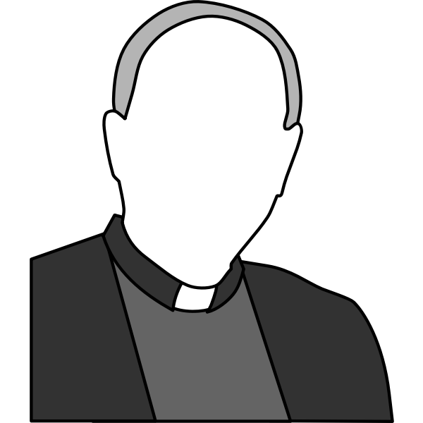 SVG Vector drawing of a priest