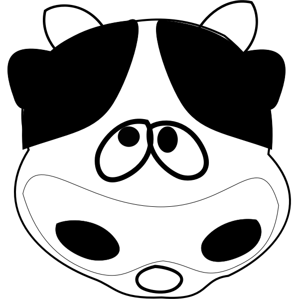 SVG Vector drawing of a smiling cow