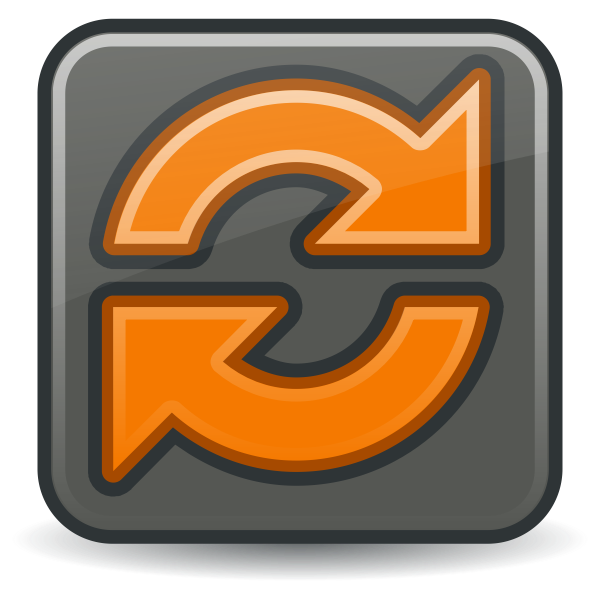 SVG Vector drawing of a synchronization icon for web design