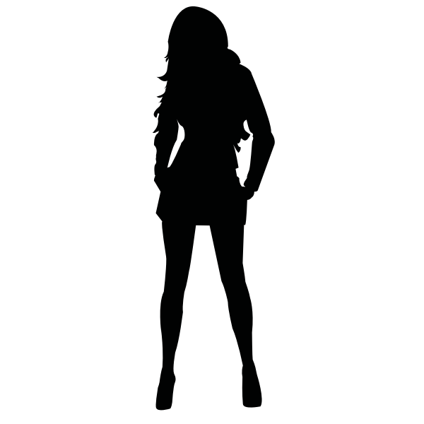 SVG Vector drawing of a woman silhouette
