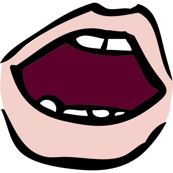 SVG Vector drawing of abstract open mouth