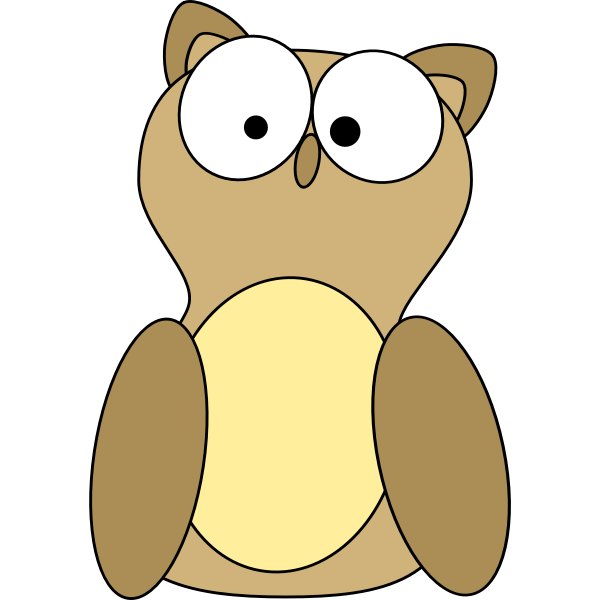 SVG Vector drawing of an owl toy