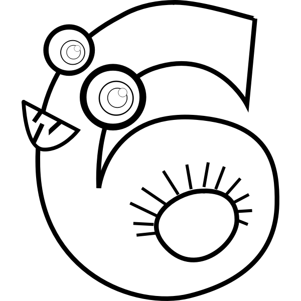 SVG Vector drawing of animal number six