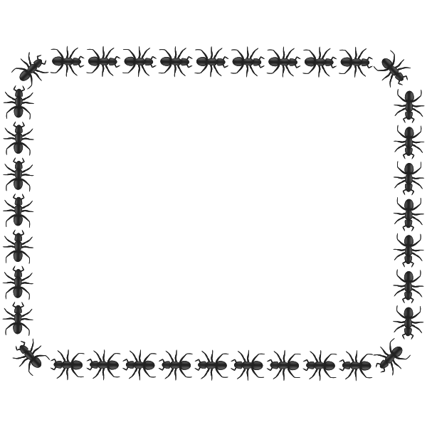 SVG Vector drawing of ant pattern rectangular border