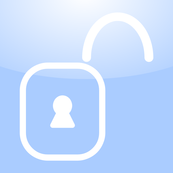 SVG Vector drawing of application unlock icon with a keyhole sign