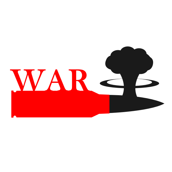 SVG Vector drawing of atom bomb war symbol
